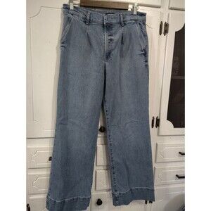 Express Jeans Womens 10 Short Light Wash Relaxed Wide Leg  High Rise Denim Y2K